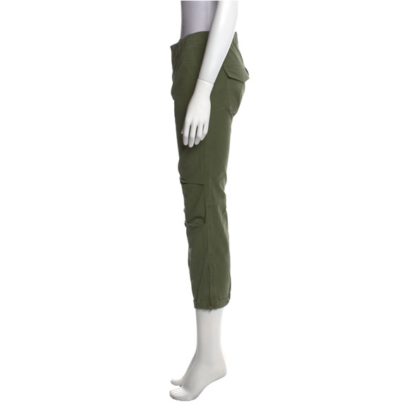 NEW! Nili Lotan 4 French Military Pants $345 Cropped Cargos Cotton Army Green - Picture 5 of 12